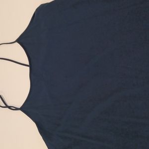 Time and tru Plus size XXXL = 3XG  blue tank spaghetti straps